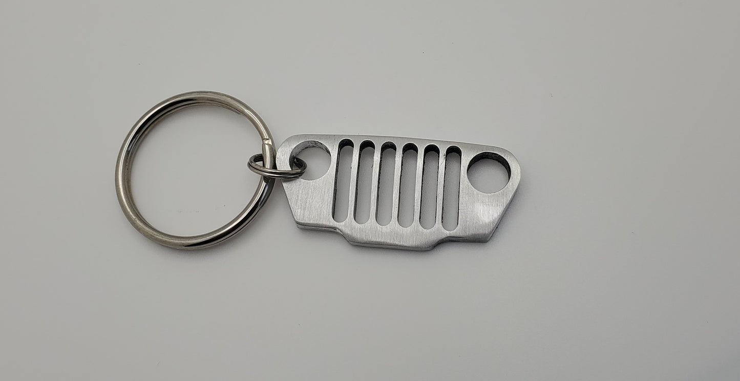 Wrangler TJ 4x4 Offroad Grille Keychain-USA CNC Metal